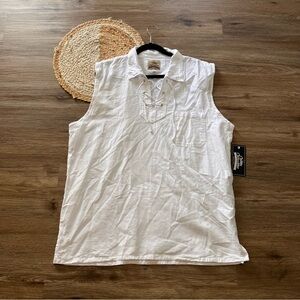 COTTON COLLECTION 100% Organic Cotton Womens Sleeveless Top NWT